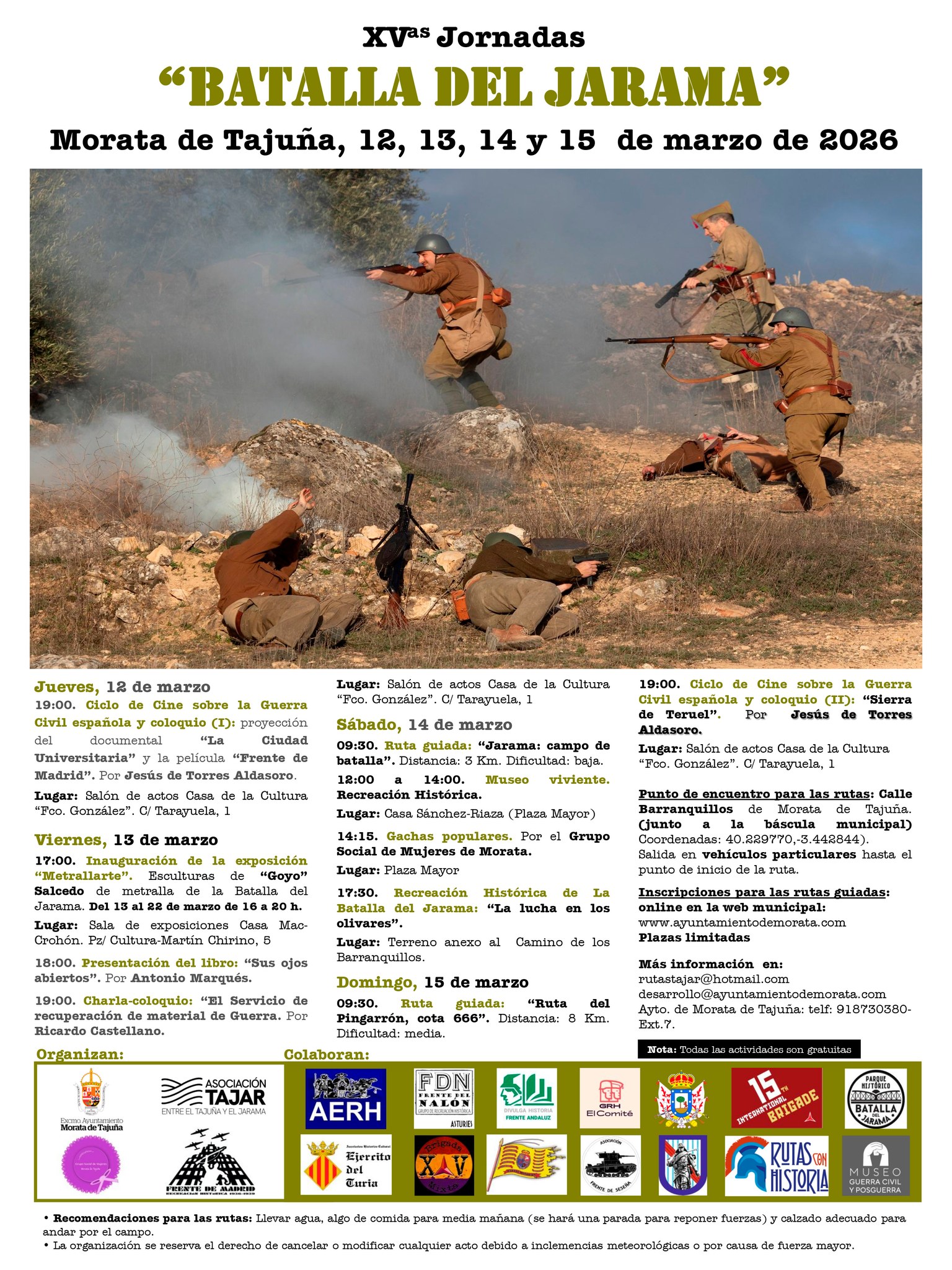 Cartel XV Jornadas Batalla del Jarama 2026 en Morata de Tajuña