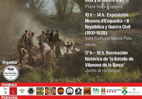 Cartel de la VIII recreación histórica de la Batalla de Vilanova de la Barca 2026 en Lleida