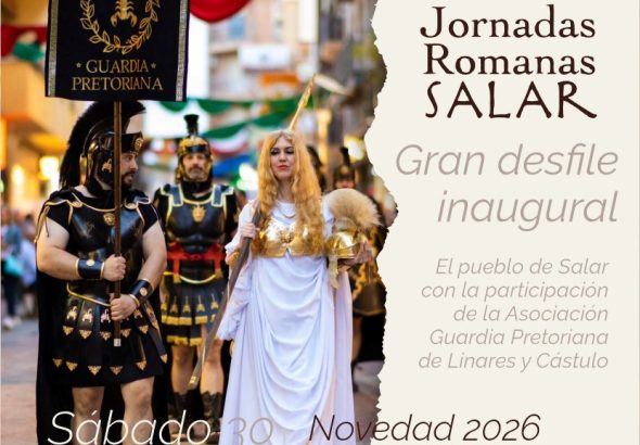 Gran desfile inaugural de las Jornadas Romanas de Salar 2026 con recreadores romanos en Granada
