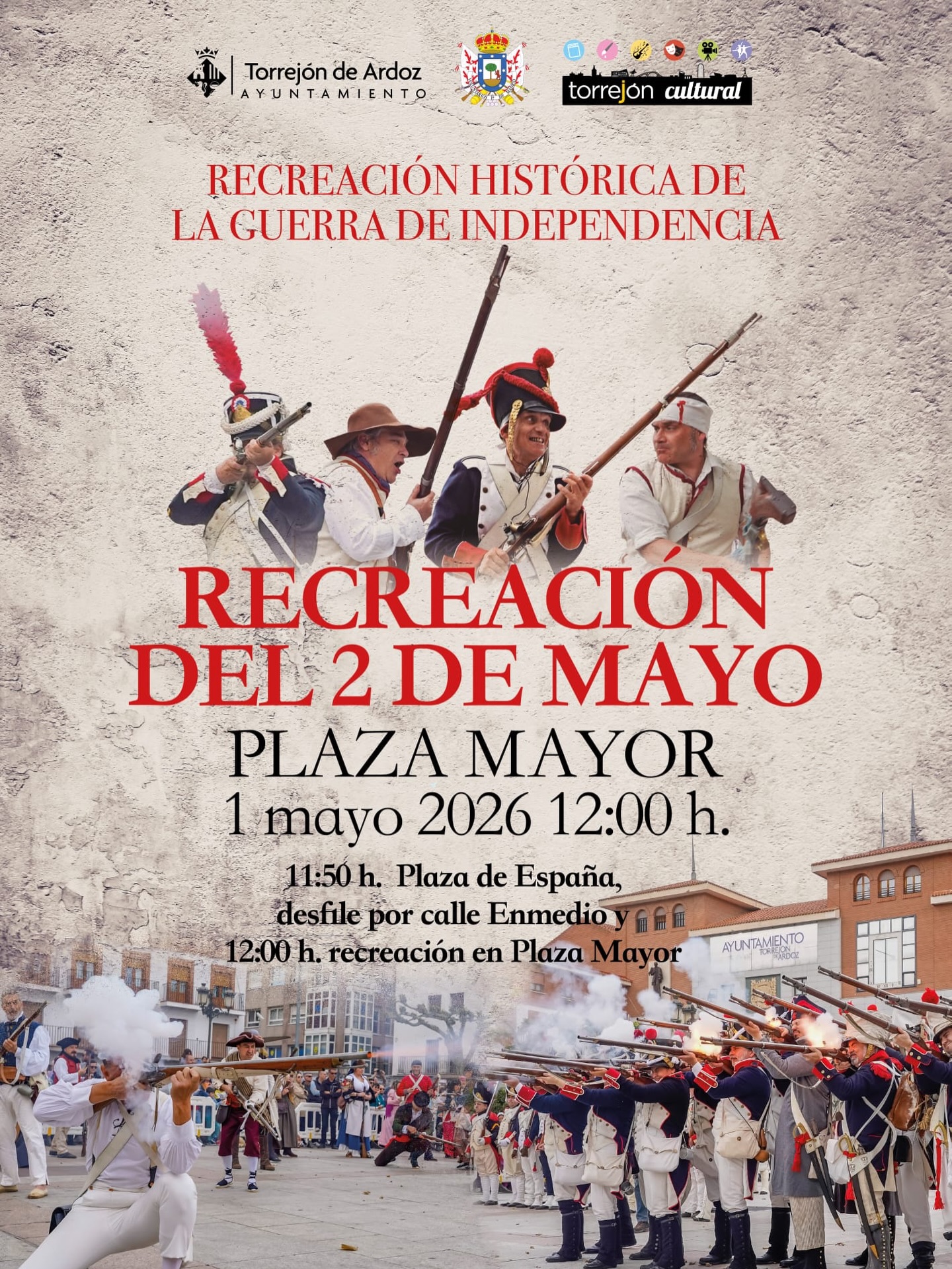 Recreación histórica del 2 de mayo en Plaza Mayor de Torrejón de Ardoz 2026