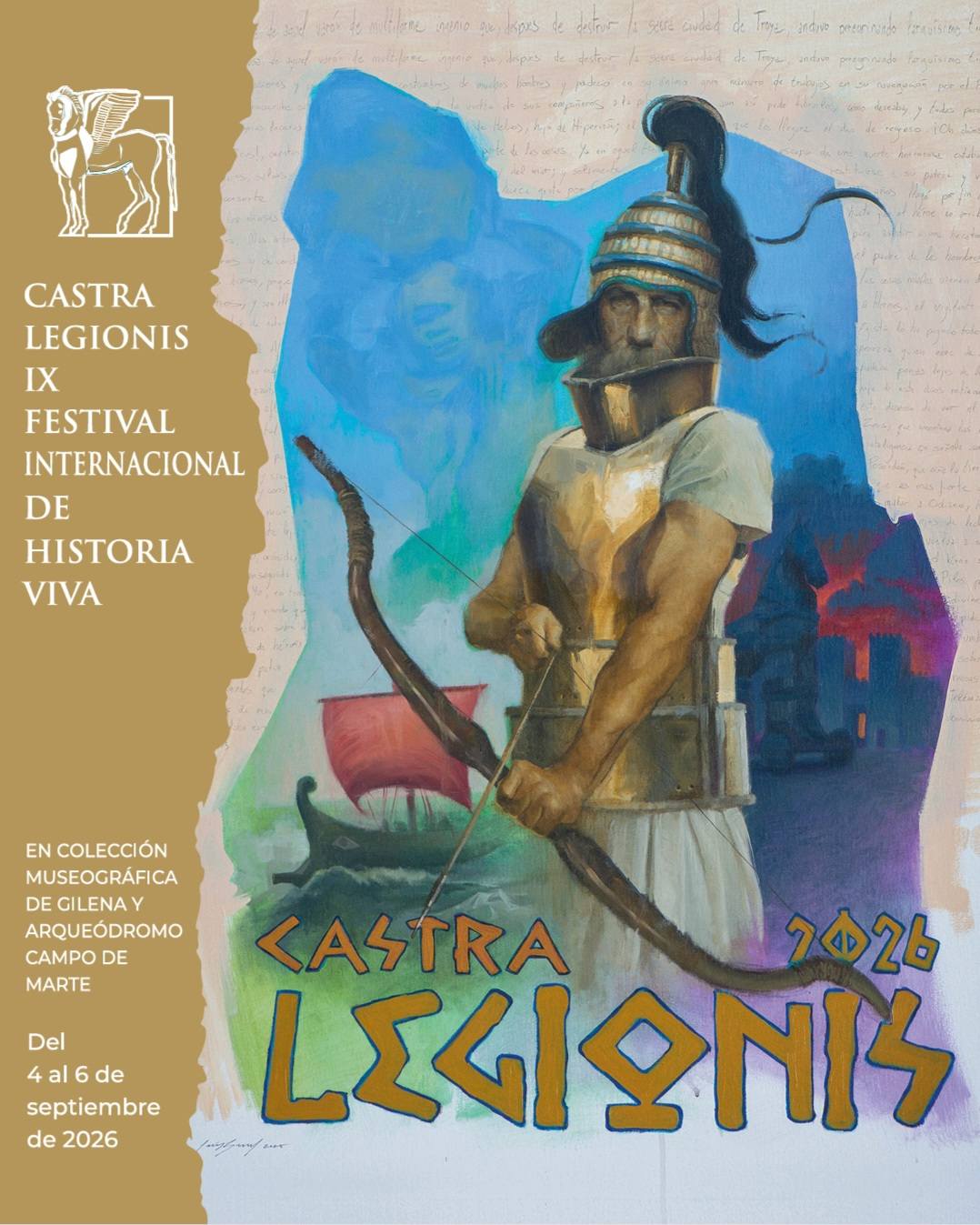 Cartel oficial de Castra Legionis 2026 Festival Internacional de Historia Viva en Gilena