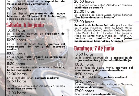 Programa completo de Las Horas de Nuestra Historia 2026 con horarios de actividades medievales en Ejea de los Caballeros