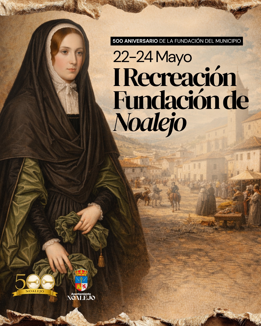 Cartel oficial de la I Recreación Histórica de la Fundación de Noalejo 2026 en Jaén
