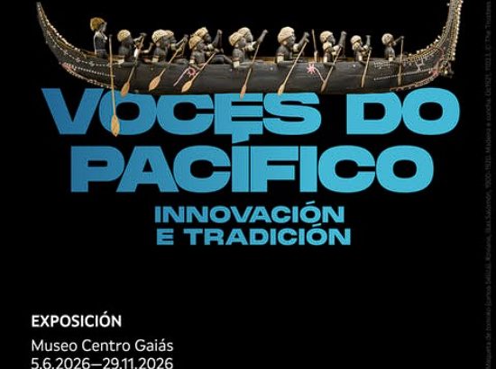 Cartel exposición Voces del Pacífico en el Museo Centro Gaiás Galicia 2026