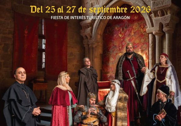 Cartel oficial de Jaca Reino y Leyenda 2026, recreación histórica medieval en Jaca (Huesca)