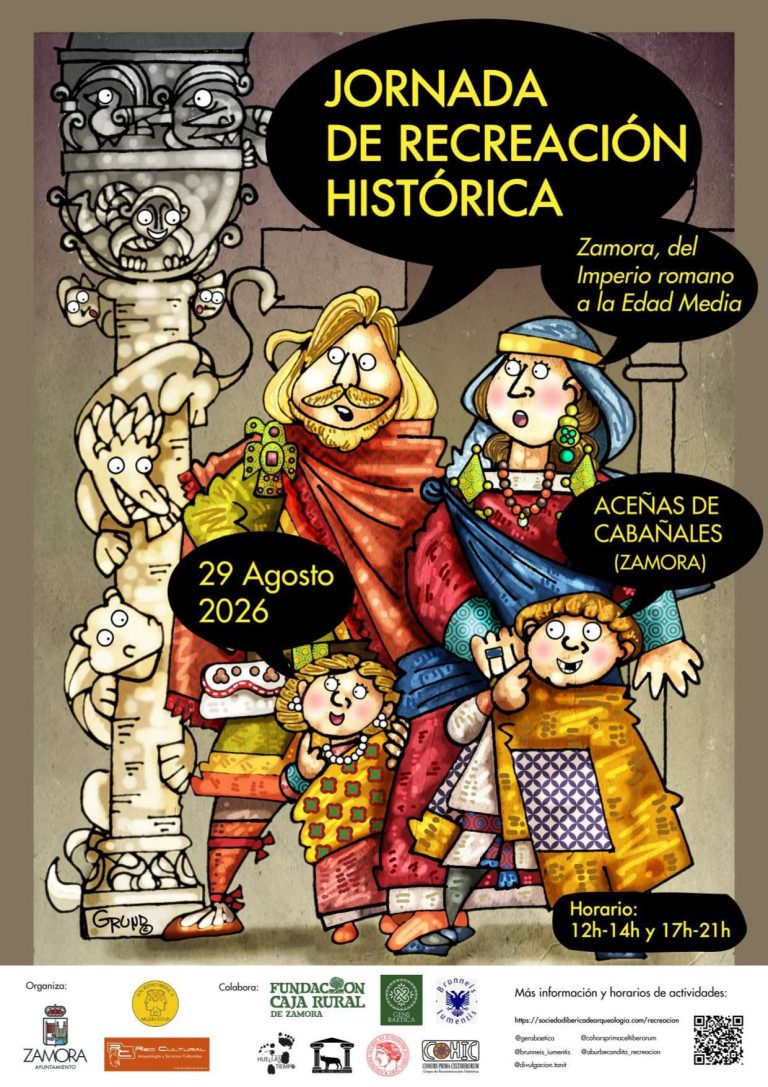 Cartel oficial de la Jornada de Recreación Histórica 2026 en Aceñas de Cabañales (Zamora).
