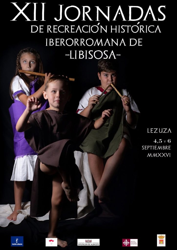 Cartel de las XII Jornadas de Recreación Histórica Iberorromana de Libisosa 2026 en Lezuza, Albacete