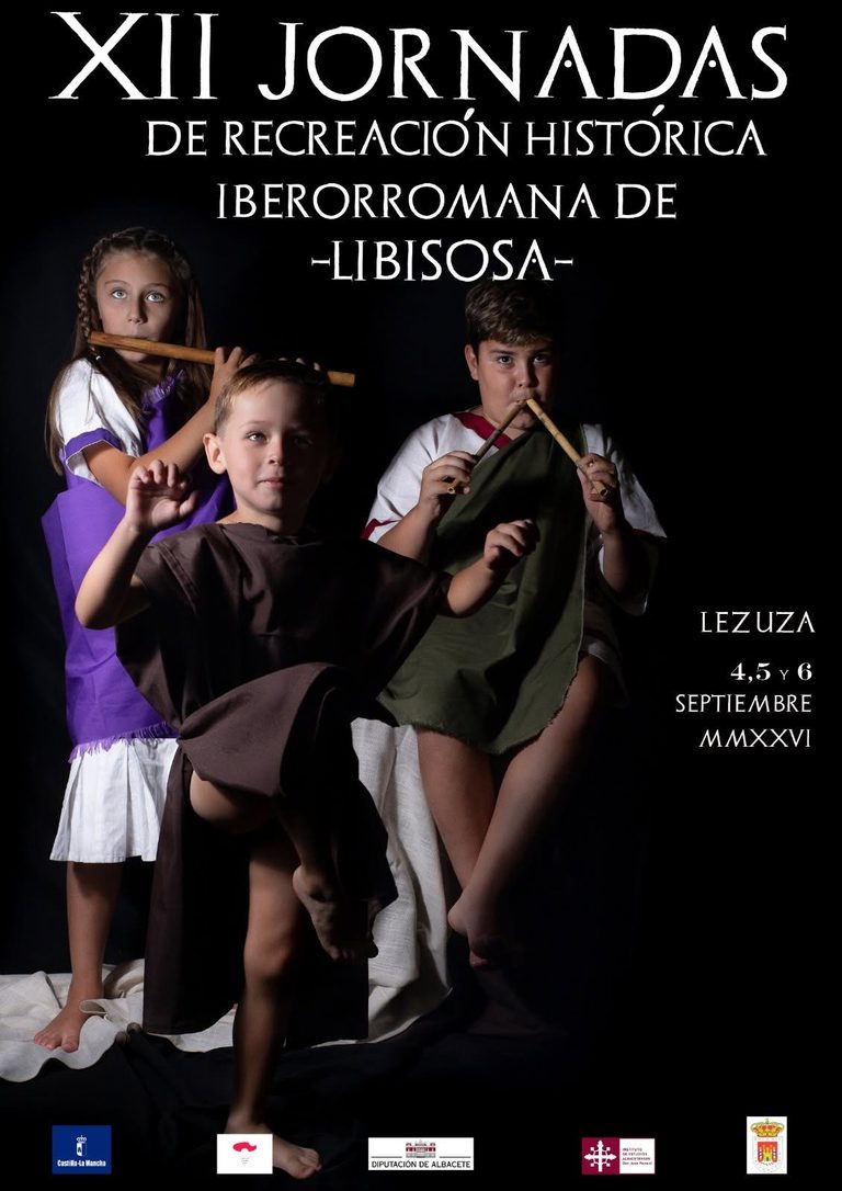 Cartel de las XII Jornadas de Recreación Histórica Iberorromana de Libisosa 2026 en Lezuza, Albacete