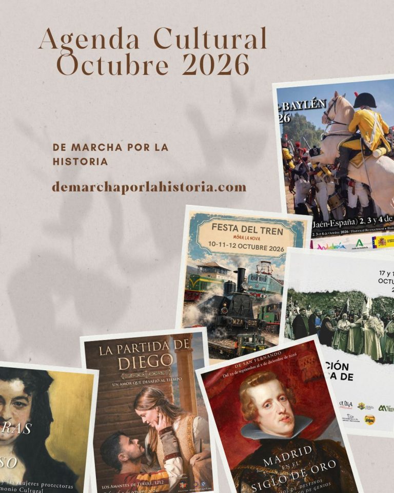 Agenda cultural de octubre 2026 con recreaciones históricas, exposiciones y eventos culturales