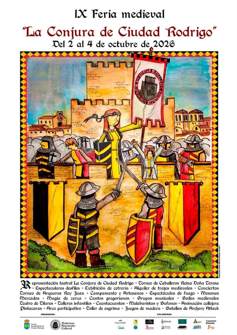 IX Feria Medieval La Conjura de Ciudad Rodrigo 2026 con caballeros y murallas medievales