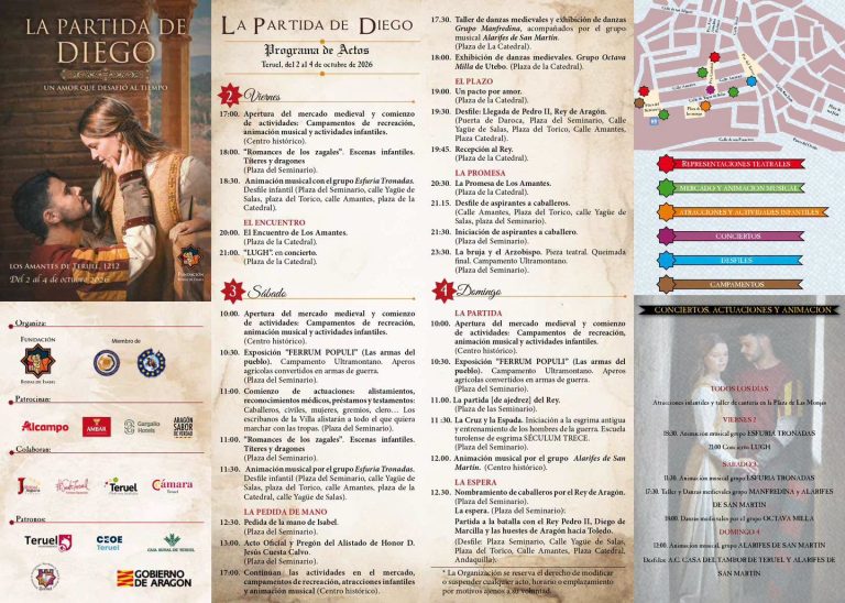 Programa oficial de La Partida de Diego 2026 en Teruel con horarios y actividades