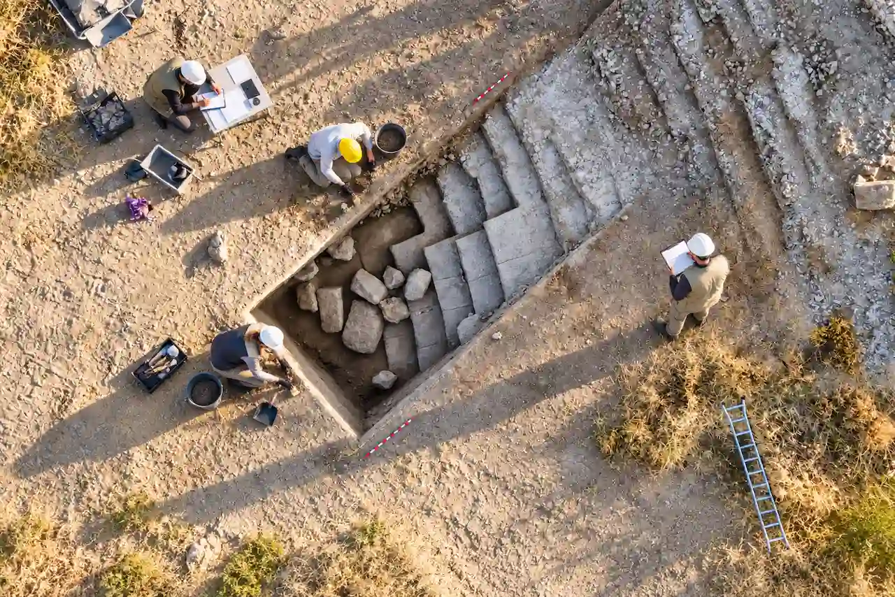 Teatro romano de Singilia Barba en Antequera durante las excavaciones arqueológicas de 2026