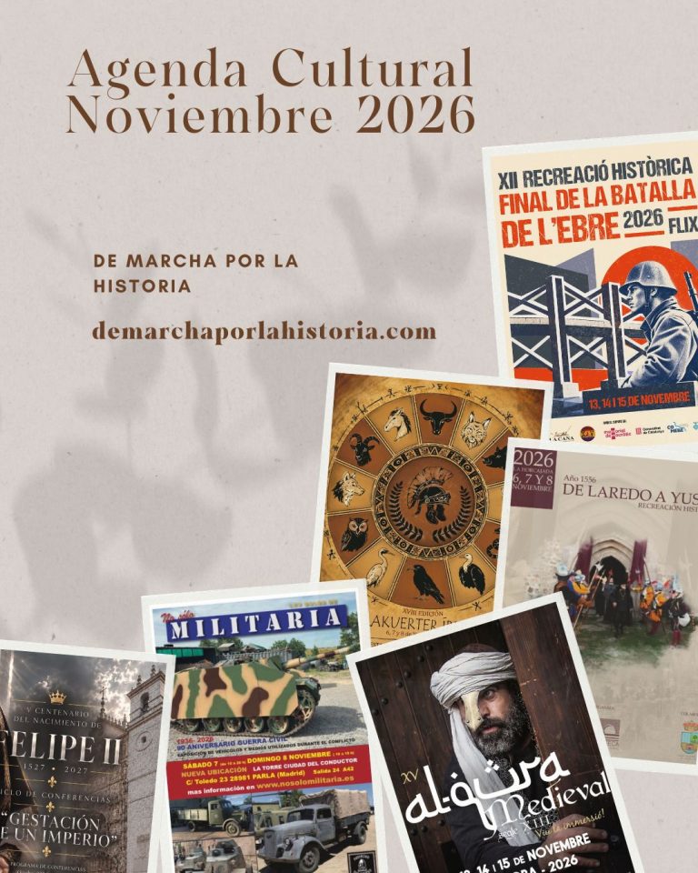 Agenda cultural de noviembre de 2026 con recreaciones históricas, exposiciones, ferias y actividades culturales en España.