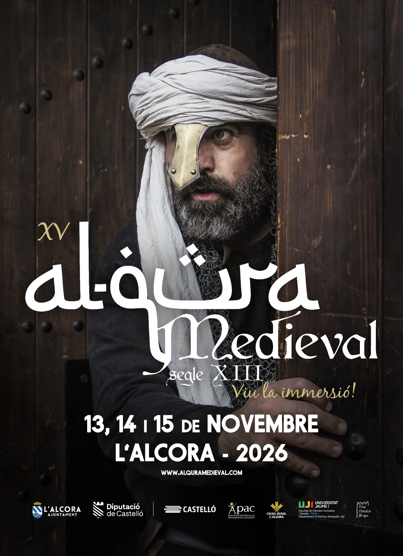 Cartel oficial de Al-Qura Medieval 2026 en l’Alcora del 13 al 15 de noviembre