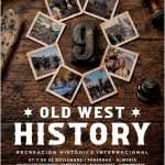 Cartel de Old West History 2026, recreación histórica internacional del Oeste americano en MiniHollywood Oasys, Tabernas, el 7 y 8 de noviembre.