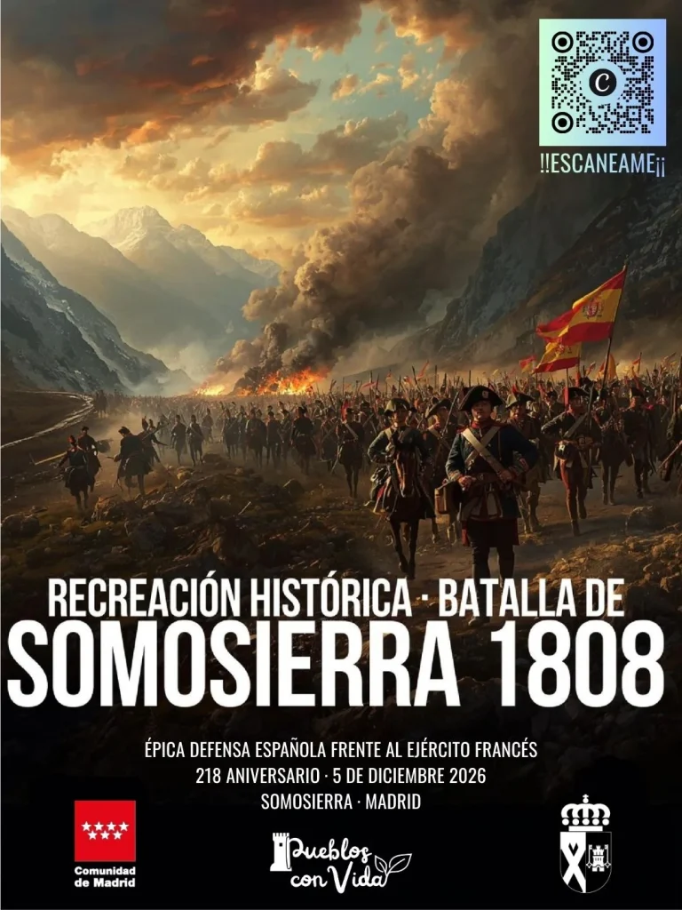 Recreación histórica de la Batalla de Somosierra 2026 en Madrid