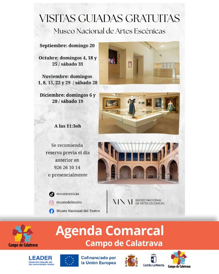 Visitas guiadas gratuitas Museo Nacional de Artes Escénicas de Almagro 2026